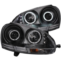 Volkswagen GTI MK5 2006-2009 Projector Strålkastare Med Halo Svart (SMD LED) ANZO